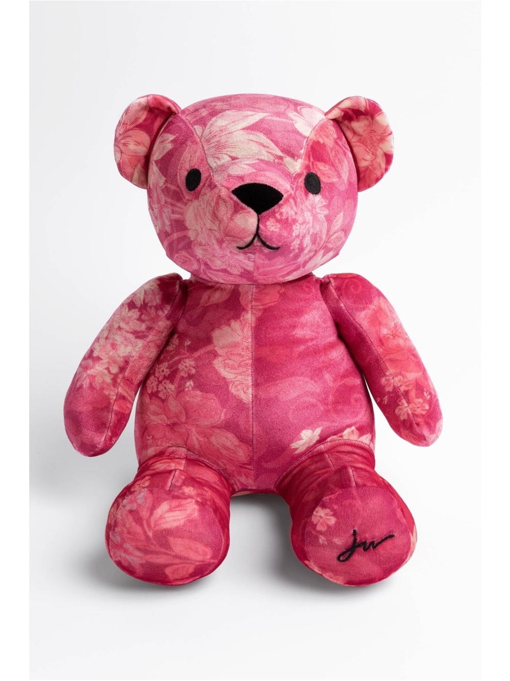 Johnny Was Pink Floral Velvet Bear New with Tag!